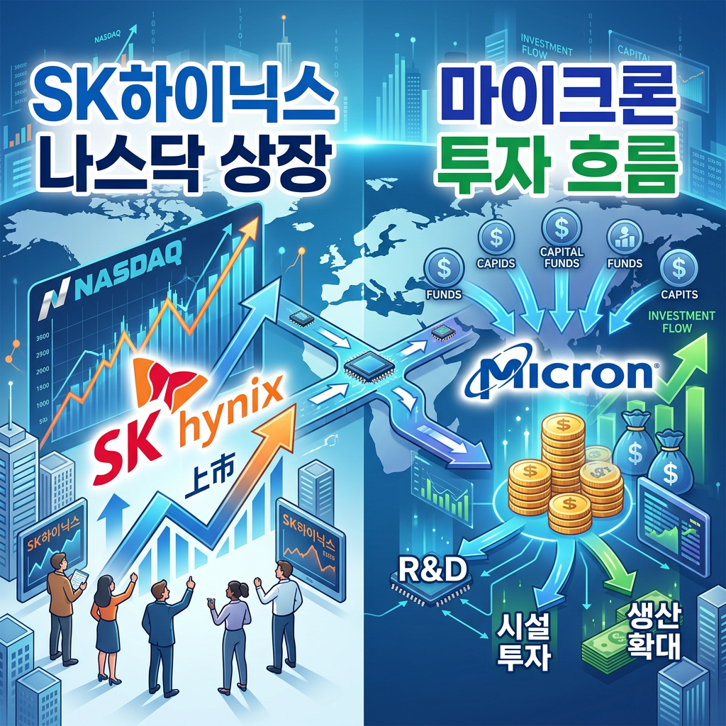 [주식투자 핵심 브리핑] SK하이닉스 나스닥 상장 흥행과 마이크론 370조 투자… 진짜 돈의 흐름은 어디로?